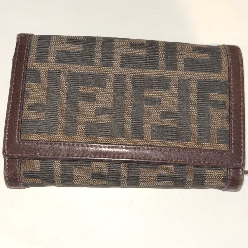 Fendi Zucca Compact Envelope Wallet